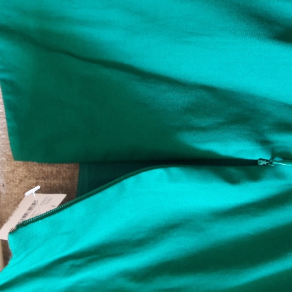 J Crew Green Peplum Dress - Still Has Tags - Picture 7 of 8